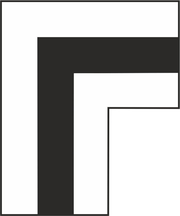 Linia łamana kąt prosty. Środek czarny, otoczka biała